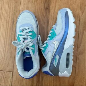 Nike Air Max girls shoes blue turquoise 4y